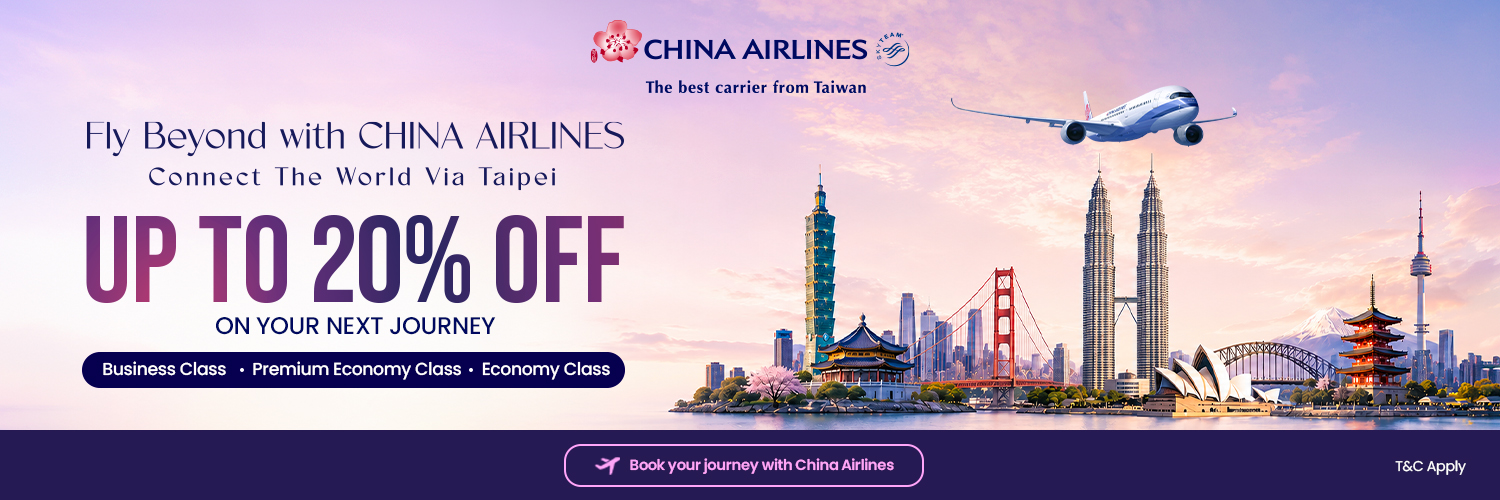 Fly from Kuala Lumpur with China Airlines